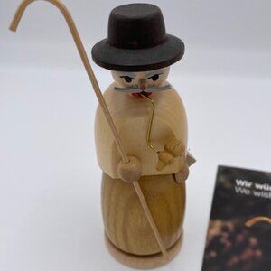 Vintage Erzgebirge Wooden German Shepard  In Box Never Used